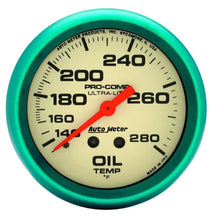 Load image into Gallery viewer, AutoMeter 2-5/8 Ultra-Nite Oil Temp Gauge 140-280 4541