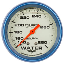 Load image into Gallery viewer, AutoMeter 2-5/8 Ultra-Nite Water Temp Gauge 140-280