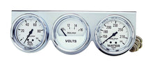 Load image into Gallery viewer, AutoMeter 2-5/8in Oil/Volt/Water Chrome Console 2329
