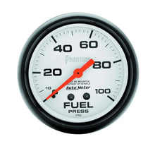 Load image into Gallery viewer, AutoMeter 2-5/8in Phantom Fuel Press. Gauge 0-100psi 5812