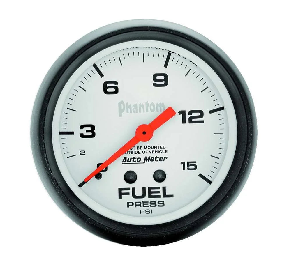 AutoMeter 2-5/8in Phantom Fuel Press. Gauge 0-15psi