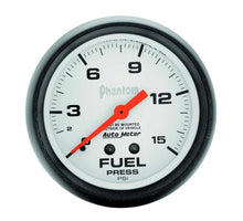 Load image into Gallery viewer, AutoMeter 2-5/8in Phantom Fuel Press. Gauge 0-15psi