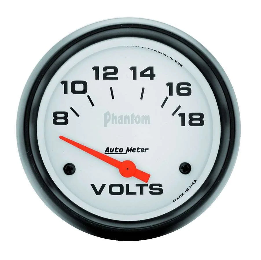 AutoMeter 2-5/8in Phantom Voltmeter 8-18 Volts 5891