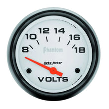 Load image into Gallery viewer, AutoMeter 2-5/8in Phantom Voltmeter 8-18 Volts 5891