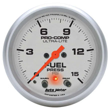 Load image into Gallery viewer, AutoMeter 2-5/8in U/L Fuel Press. Gauge w/Peak &amp; Warning 4470