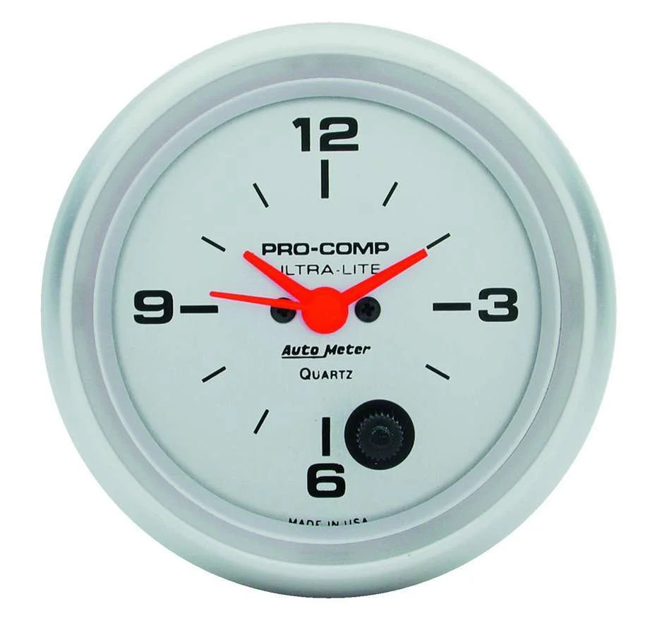AutoMeter 2-5/8in Ultra-Lite Clock 4485