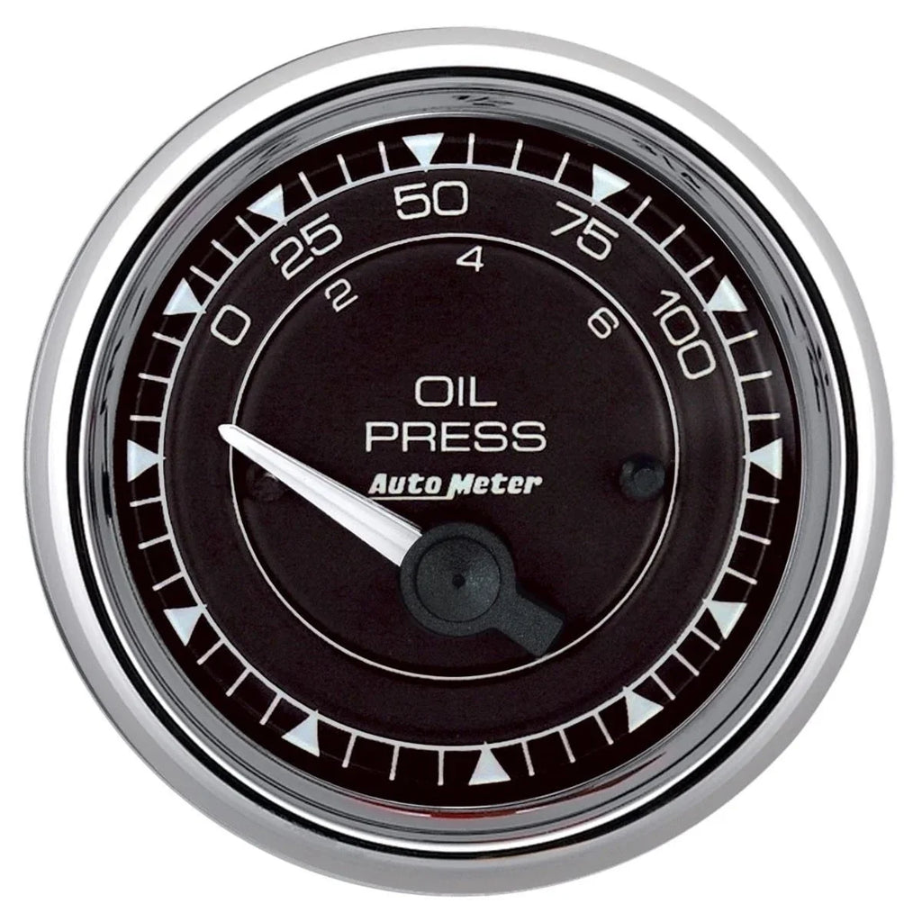 AutoMeter 2/16 Chrono Chrome Gaug Pressure 0-100PSI 9727