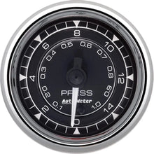 Load image into Gallery viewer, AutoMeter 2/16 Chrono Chrome Gauge Pressure  15PSI 9762