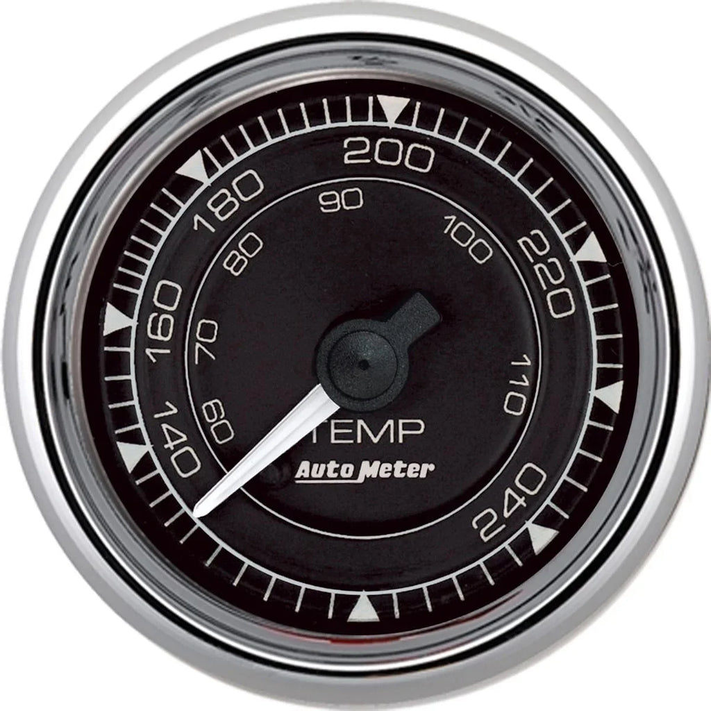 AutoMeter 2/16 Chrono Chrome Gauge Temp  120-240 Degree 9732