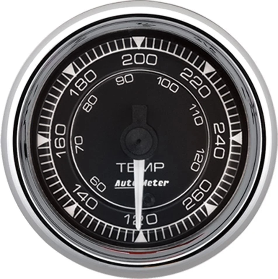 AutoMeter 2/16 Chrono Chrome Gauge Temp - 120-280 Degree 9754