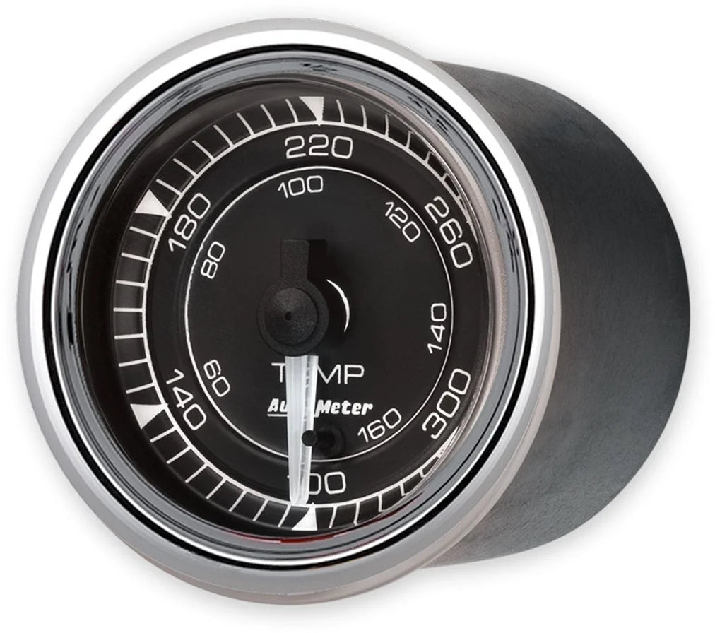 AutoMeter 2/16 Chrono Chrome Gauge Temp 300 Degree 9748