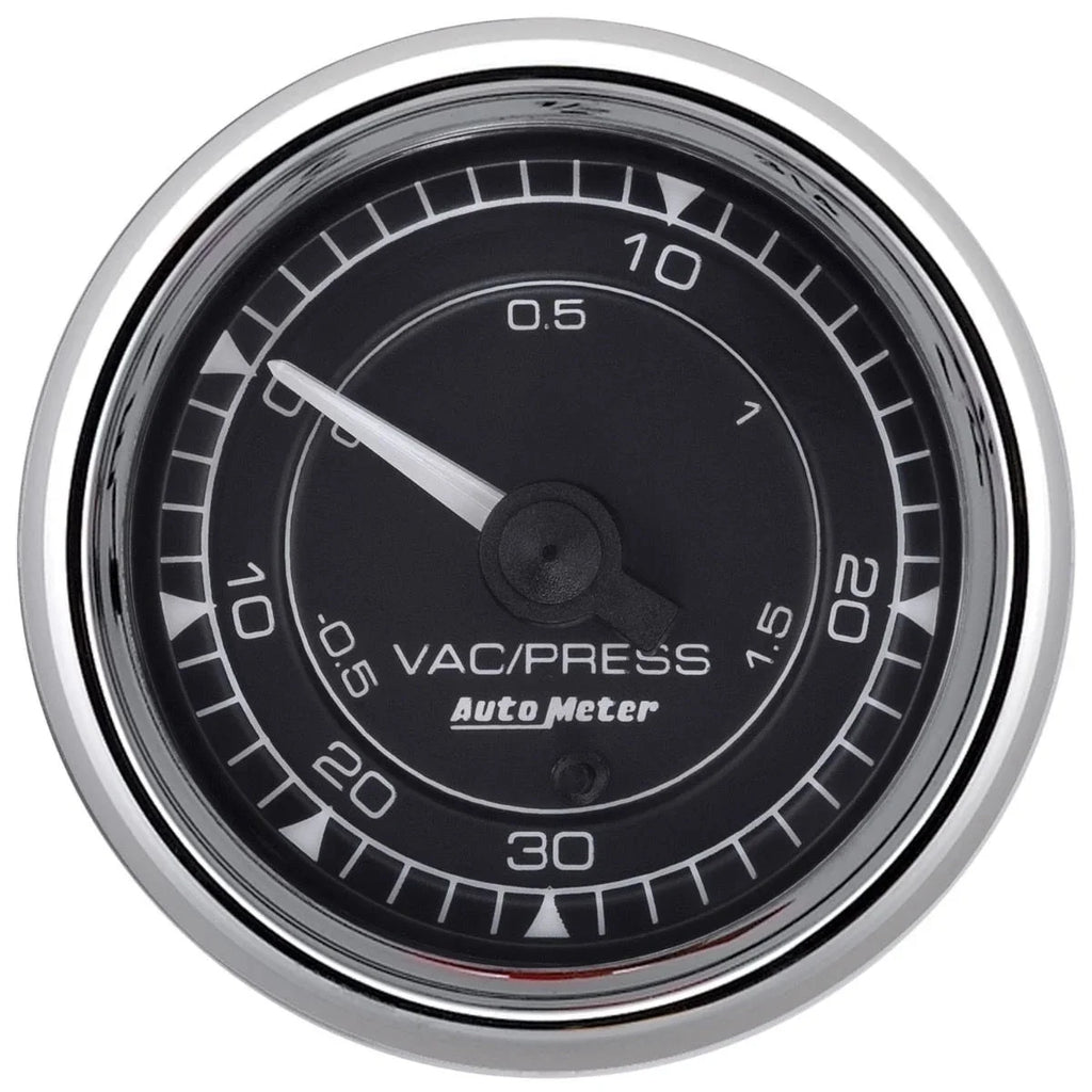 AutoMeter 2/16 Chrono Chrome Gauge Vac/Boost  30HG/30PSI 9759