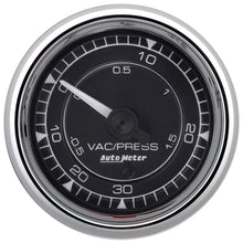 Load image into Gallery viewer, AutoMeter 2/16 Chrono Chrome Gauge Vac/Boost  30HG/30PSI 9759