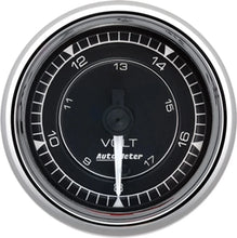 Load image into Gallery viewer, AutoMeter 2/16 Chrono Chrome Gauge Voltmeter 18-Volt 9791