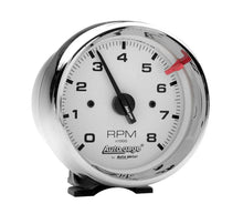 Load image into Gallery viewer, AutoMeter 3-3/4in White Face Tach- Chrome Cup 2304