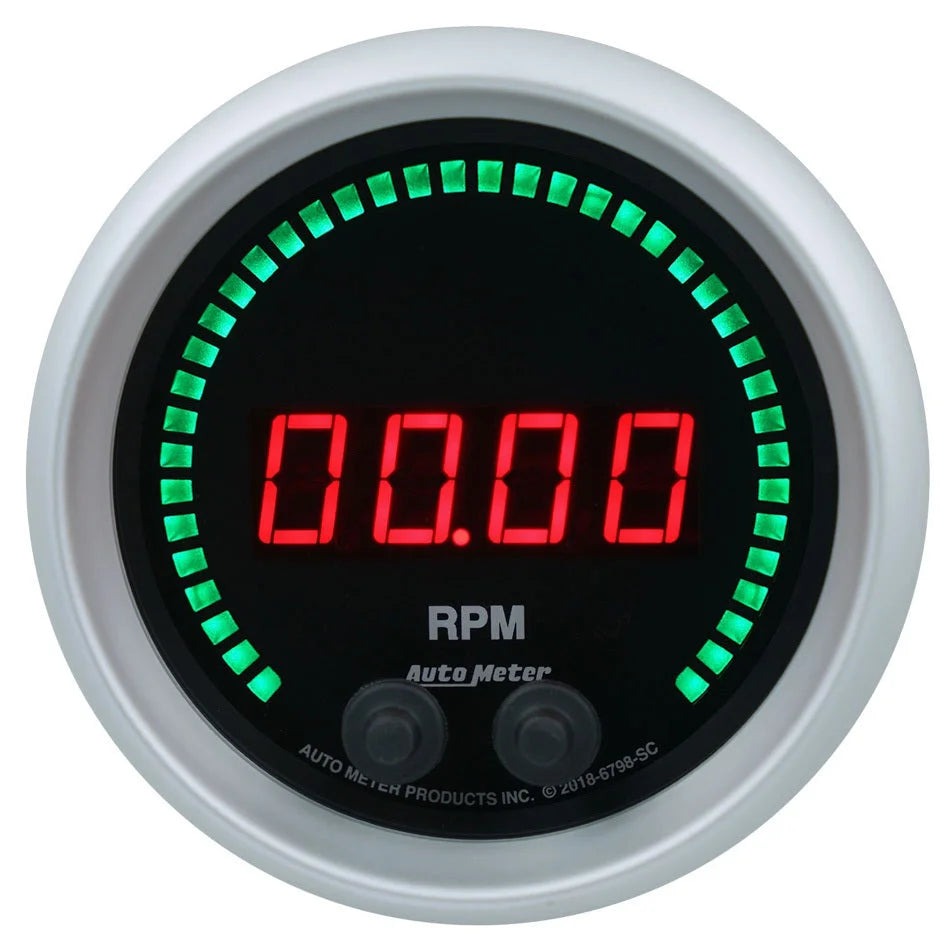 AutoMeter 3-3/8 16K RPM Tachometer Elite Digital SC Series 6798-SC