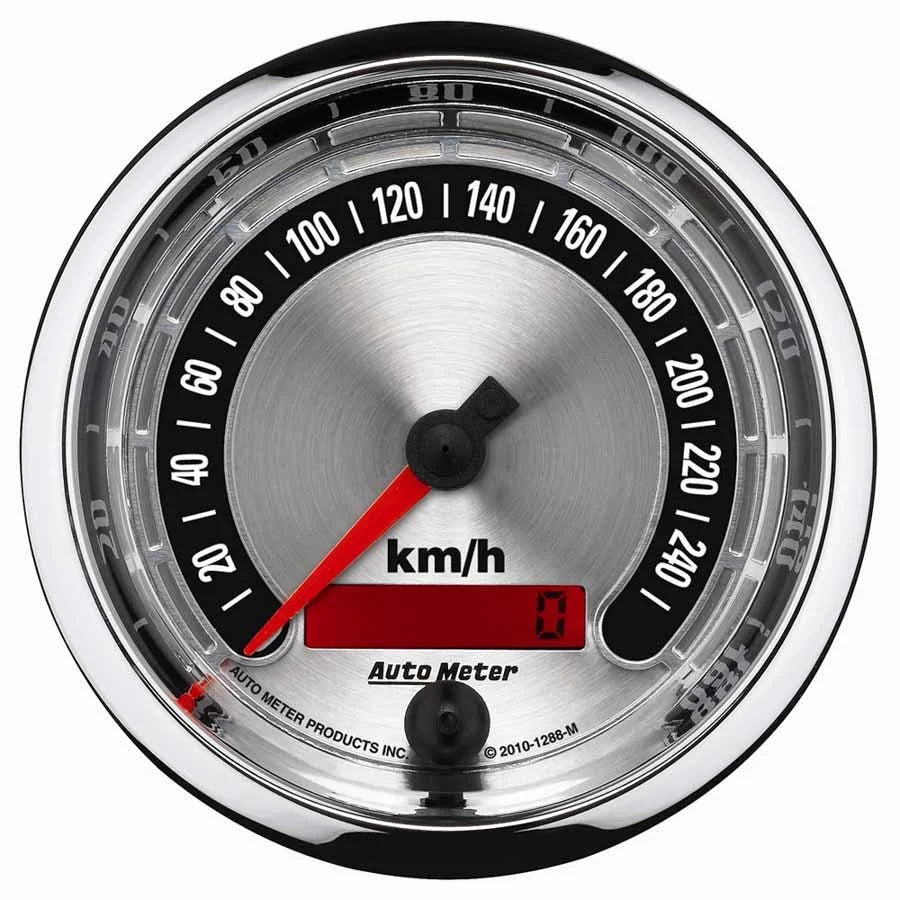 AutoMeter 3-3/8 A/M Speedometer 260KPH