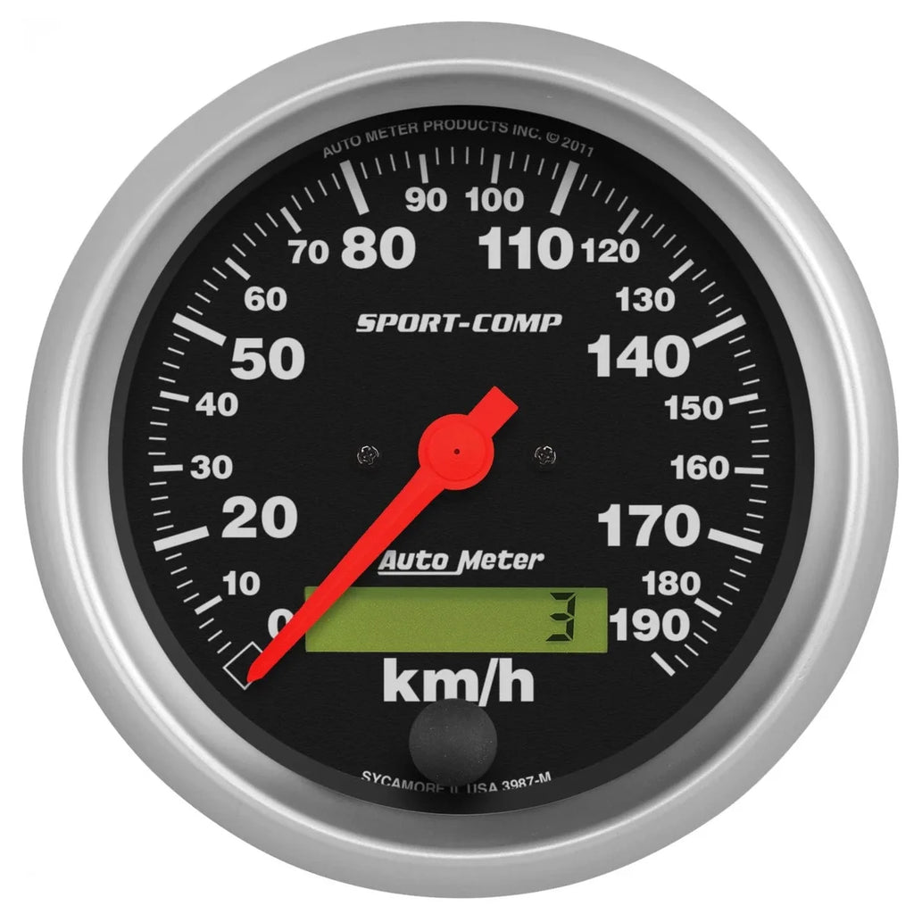 AutoMeter 3-3/8 S/C 190KPH Speedo - Electric 3987-M