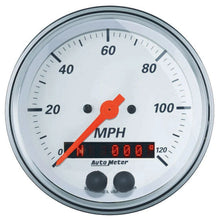 Load image into Gallery viewer, AutoMeter 3-3/8 Speedometer 120MPH GPS Arctic White Series 1349