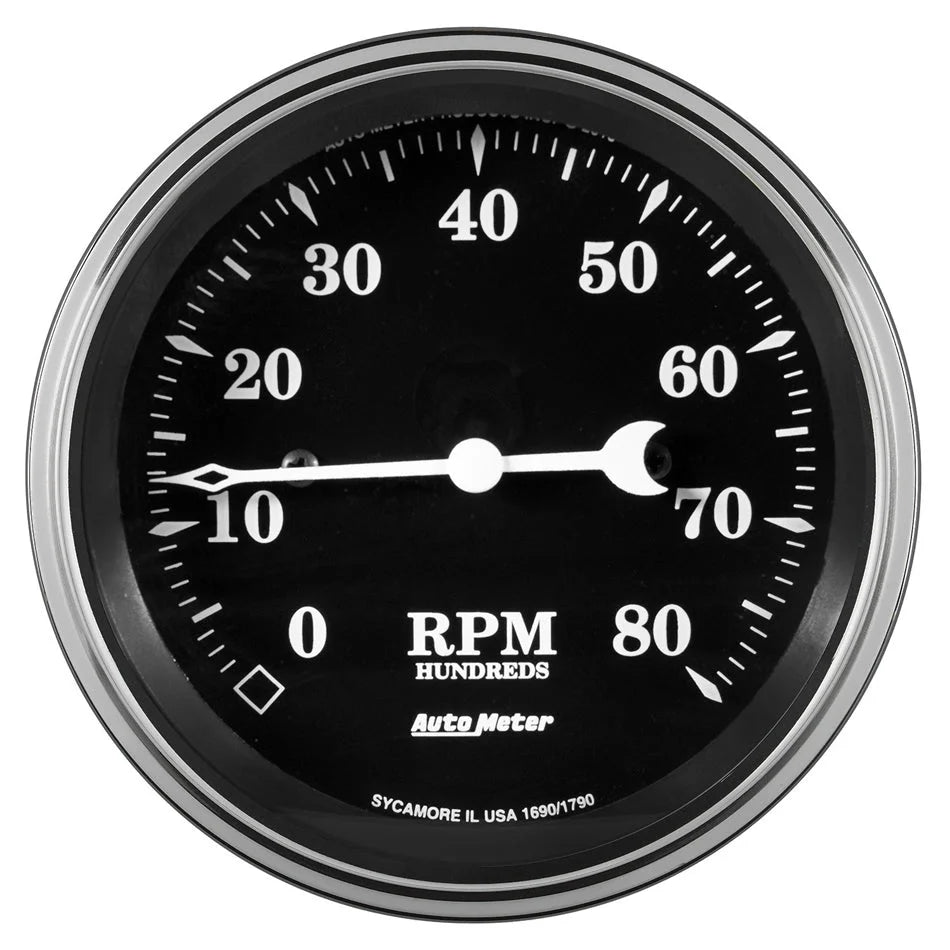 AutoMeter 3-3/8 Tachometer 8000 RPM Old Tyme In-Dash 1790