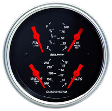 Load image into Gallery viewer, AutoMeter 3-3/8in Quad Gauge 1412