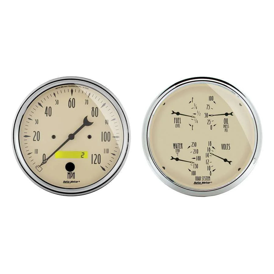 AutoMeter 5in A/B Quad Gauge/Speedo Kit