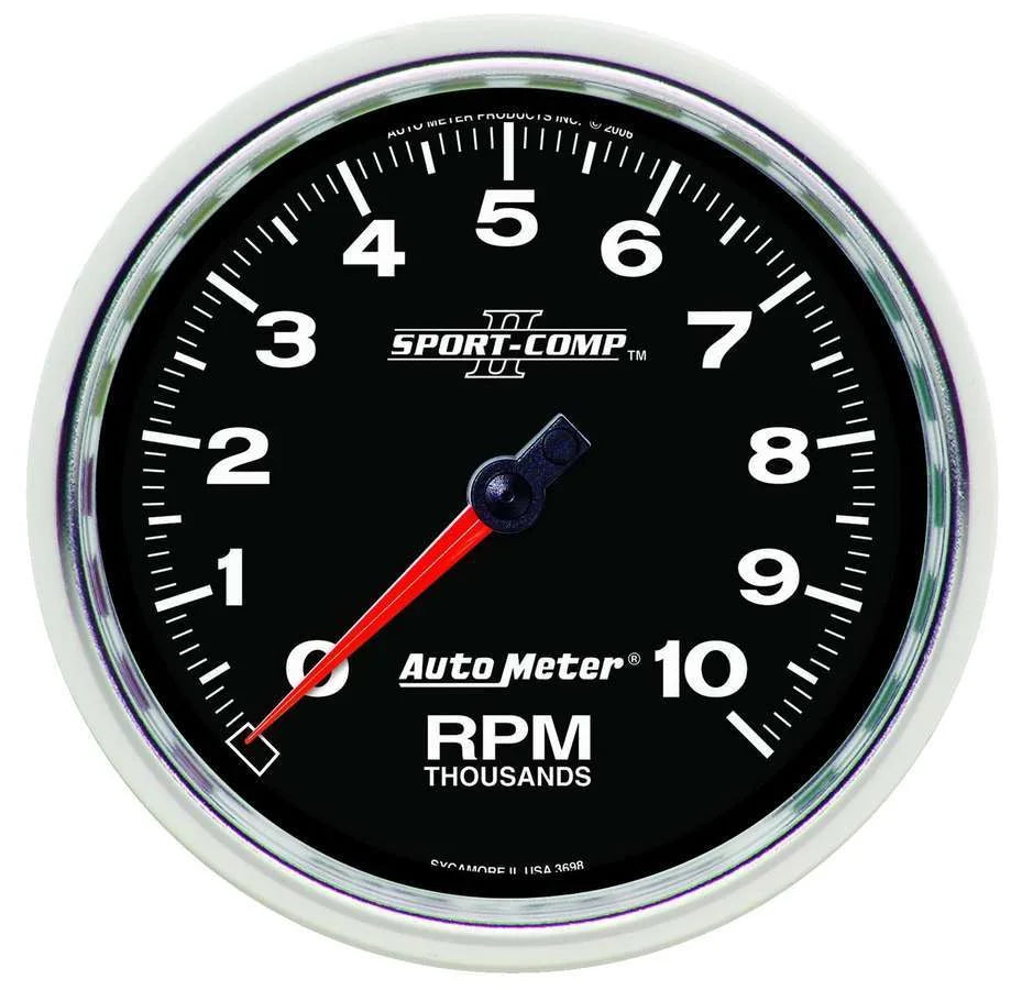 AutoMeter 5in S/C II In-Dash Tach 10K RPM 3698
