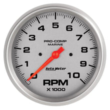 Load image into Gallery viewer, AutoMeter 5in U/L Tachometer Gauge 10000 RPM Silver 200801-33
