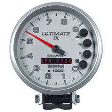 Load image into Gallery viewer, AutoMeter 5in Ultimate DL Tach 9000 RPM Silver 6894
