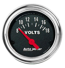 Load image into Gallery viewer, AutoMeter 8-18V Voltmeter Gauge 2592