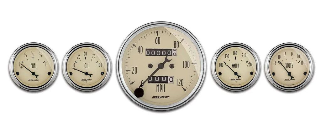 AutoMeter A/B 5 pc. Gauge Kit w/ Mech. Speedo 1808