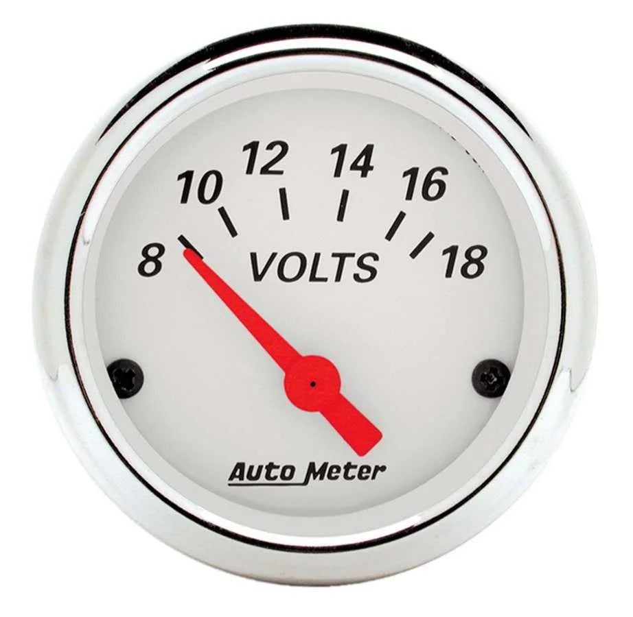 AutoMeter Arctic White Voltmeter 1391