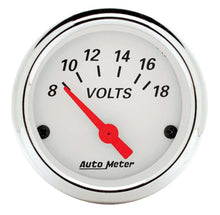 Load image into Gallery viewer, AutoMeter Arctic White Voltmeter 1391