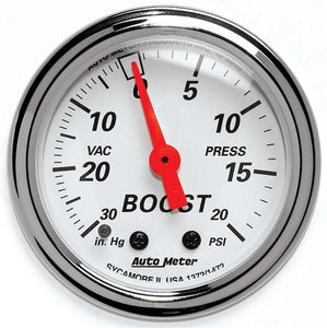 AutoMeter Artic White Boost/Vacuum Gauge 1372