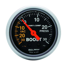 Load image into Gallery viewer, AutoMeter Boost 30 in/30 psi 3303