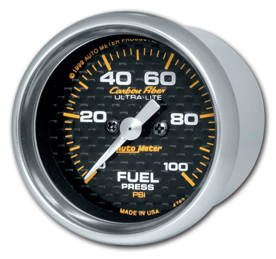 AutoMeter C/F 2-1/16in Fuel Press. Gauge 0-100PSI 4763