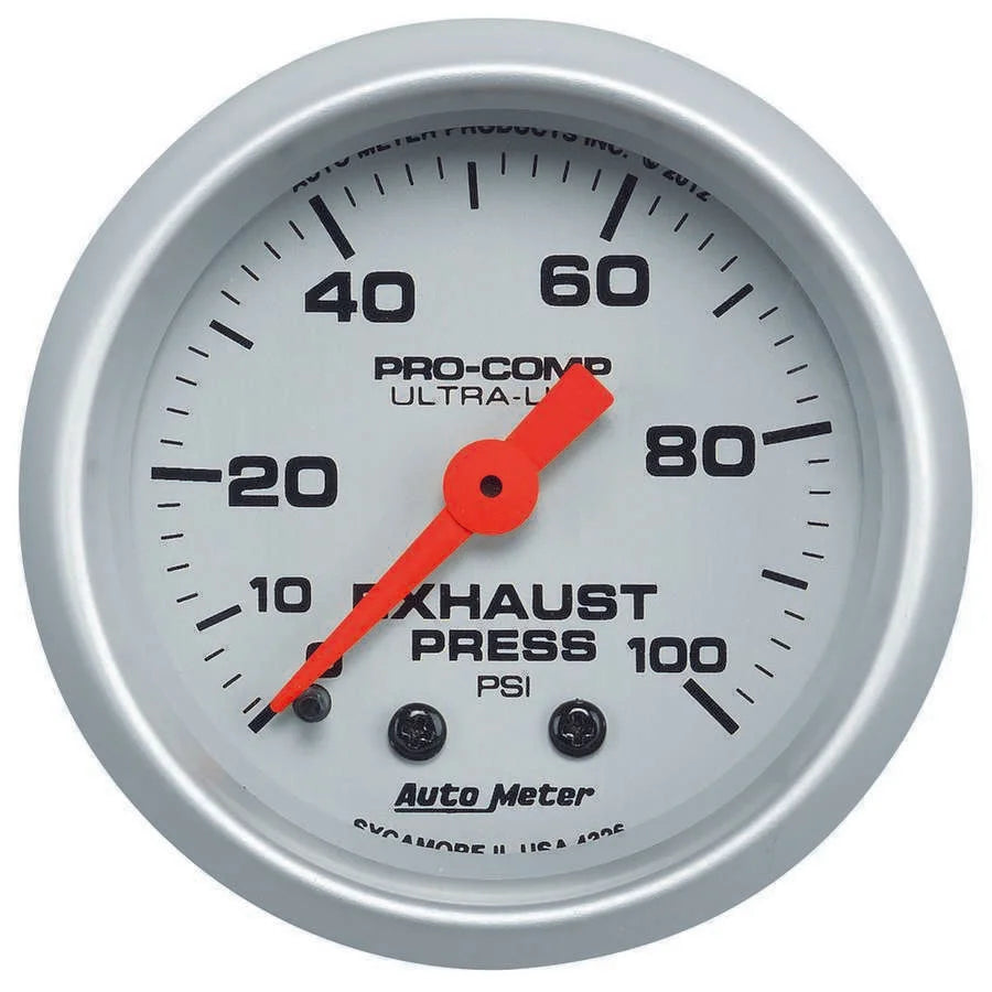 AutoMeter Exhaust Pressure Gauge 0-100psi Ultra-Lite 4326