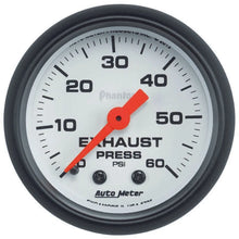 Load image into Gallery viewer, AutoMeter Exhaust Pressure Gauge 0-60psi Phantom Series 5725