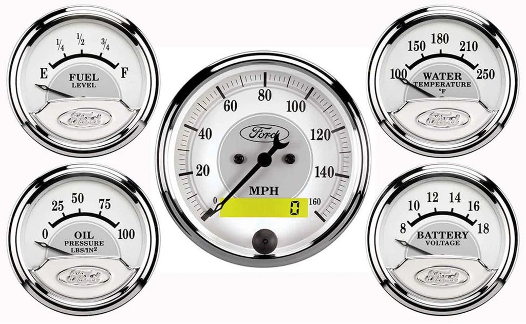 AutoMeter Ford Racing 5 Gauge Kit - White Face 880087