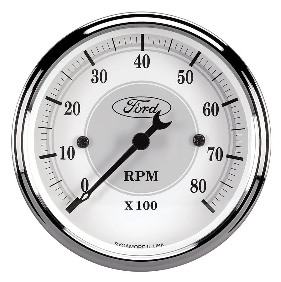 AutoMeter Ford Racing Tach - 3-1/8 In-Dach - White Face 880088