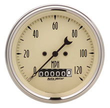 Load image into Gallery viewer, AutoMeter Gauge Speedo. 3 3/8in 120mph Elec. Prog. w/ Wheel