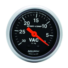 Load image into Gallery viewer, AutoMeter Mini-Sport Comp Vacuum 3 3384