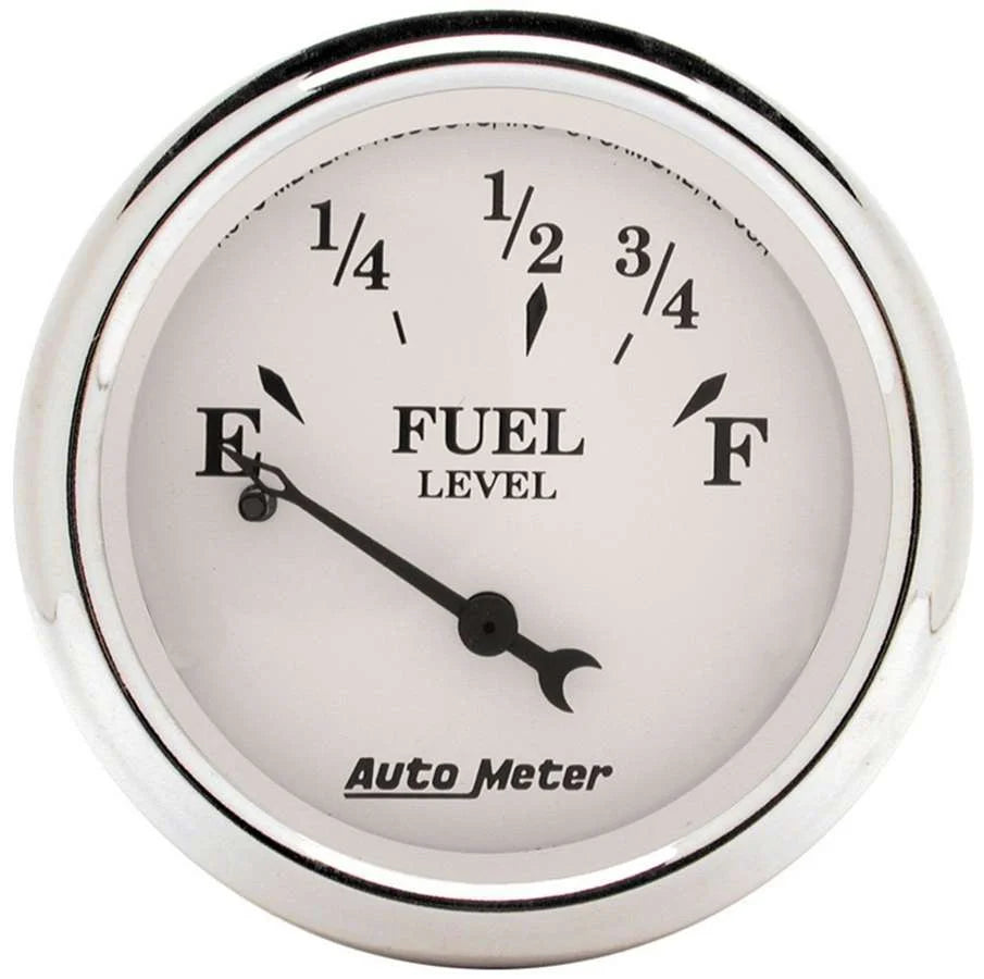 AutoMeter Old Tyme White 2 1/16in Fuel 1607 fits Pre-1965 Gm