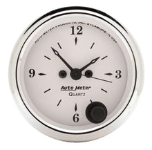 Load image into Gallery viewer, AutoMeter Old Tyme White 2 1/16in Quartz Clock