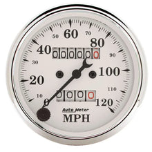Load image into Gallery viewer, AutoMeter Old Tyme White 3 1/8in 120MPH Mech. Speedo