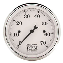 Load image into Gallery viewer, AutoMeter Old Tyme White 3 1/8in Tach 7000 RPM Elec. 1695