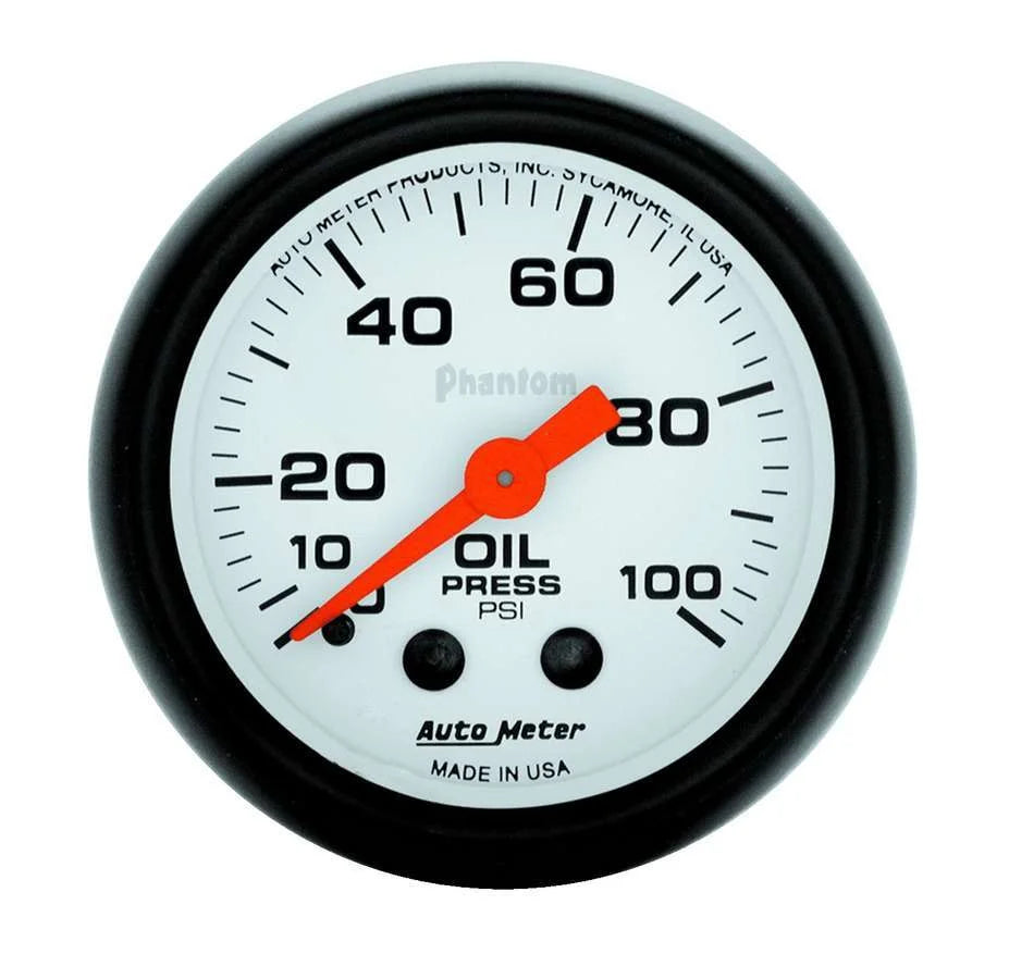 AutoMeter Phantom 2 1/16in Oil Pressure 0-100 PSI Mech. 5721
