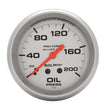 Load image into Gallery viewer, AutoMeter Pro Comp 2-5/8in Silver Liq-Fill Oil 0-200 PSI