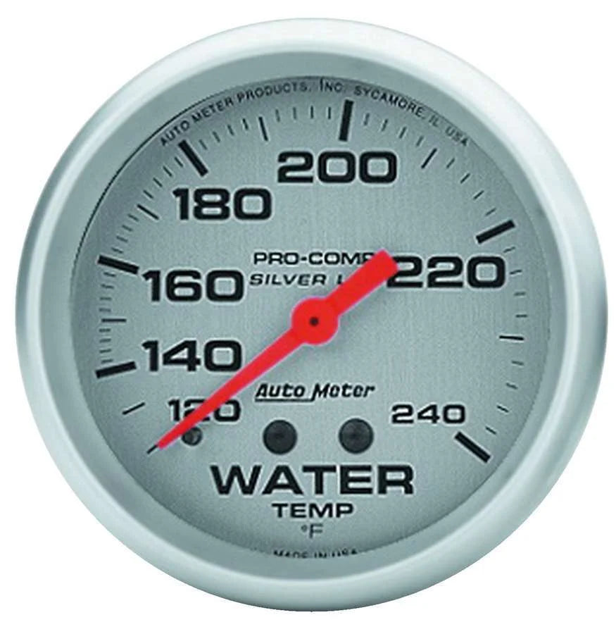 AutoMeter Pro Comp 2-5/8in Silver Liq-Fill Water 120-240 4632