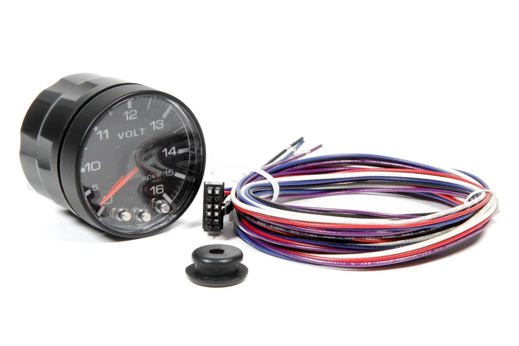 AutoMeter Spek-Pro 2-1/6 Gauge Voltmeter w/Peak Mem. P344328